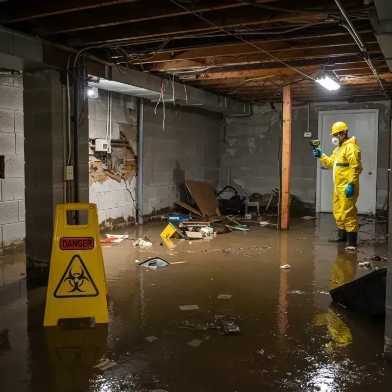 Flooded Basement Electrical Hazard in Jefferson City, MO Property